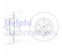 Delphi Discofreno BG3840 per Mercedes-Benz Coppia Anteriore