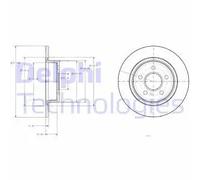 Discofreno BG3873 DELPHI per FORD