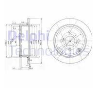 Delphi Disco freno BG3889 posteriore pieno Ø258 mm - 2 pezzi