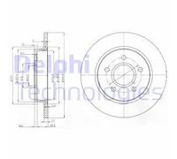 2x Disco freno pieno BG3896 DELPHI per MAZDA FORD