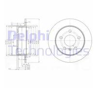 Dischi freno DELPHI BG3910C posteriore, completo, 2 pezzo