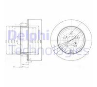 2x Disco freno pieno BG3912 DELPHI per TOYOTA AVENSIS Familiare AVENSIS