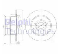 2x Disco freno pieno BG3922 DELPHI per TOYOTA AVENSIS AVENSIS Liftback