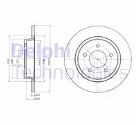 Delphi Dischi freno BG3930 posteriori pieni 2 pezzi