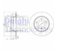 2x Disco freno pieno BG3948C DELPHI per BMW 1