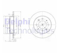 DELPHI BG4017 Disco freno