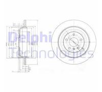 2x Disco freno pieno BG4031 DELPHI per MERCEDES-BENZ CLASSE R CLASSE M