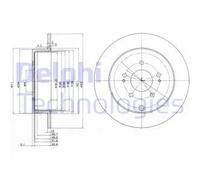 Discofreno BG4035 DELPHI per MITSUBISHI MITSUBISHI