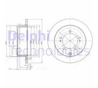 2x Disco freno pieno BG4037 DELPHI per MITSUBISHI ECLIPSE II SPACE RUNNER