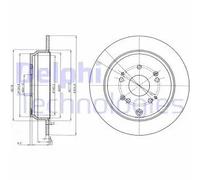 Delphi Disco freno BG4064C posteriore pieno – 2 pezzi