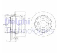 2x Disco freno pieno BG4082C DELPHI per KIA HYUNDAI