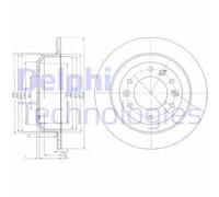 Dischi freno DELPHI BG4138 posteriore, pieno, 2 Pezzo
