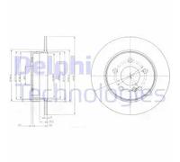 Dischi freno DELPHI BG4152 posteriore, pieno, 2 Pezzo