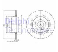 Delphi Disco freno BG4153C per Mercedes-Benz posteriore pieno Kit 2 pezzi