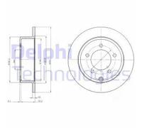 Dischi freno DELPHI BG4179 posteriore, pieno, 2 Pezzo
