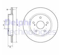 2x Disco freno pieno BG4183C DELPHI per TOYOTA AURIS COROLLA Tre volumi
