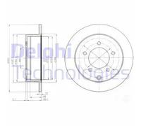 Dischi freno DELPHI BG4198 posteriore, pieno, 2 Pezzo