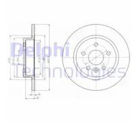 2x Disco freno pieno BG4199C DELPHI per OPEL CHEVROLET