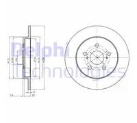 2x Disco freno pieno BG4201C DELPHI per TOYOTA SUBARU LEXUS