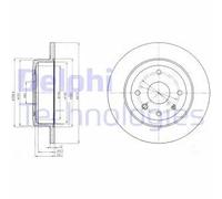 2x Disco freno pieno BG4244 DELPHI per CHEVROLET EPICA