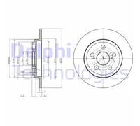 DELPHI BG4272 Disco freno