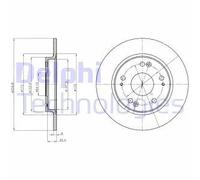 2x Disco freno pieno BG4280 DELPHI per HONDA CR-Z