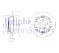 2x Disco freno pieno BG4298C DELPHI per MERCEDES-BENZ CLASSE S SL