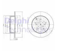 2x Disco freno pieno BG4303 DELPHI per TOYOTA AVENSIS Tre volumi AVENSIS