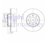 2x Disco freno pieno BG4312 DELPHI per ALFA ROMEO MITO