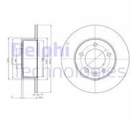 2x Disco freno pieno BG4320 DELPHI per OPEL RENAULT NISSAN