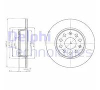 2x Disco freno pieno BG4324C DELPHI per VW SKODA AUDI SEAT CUPRA OPEL