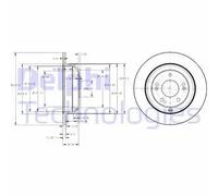 2x Disco freno pieno BG4335 DELPHI per KIA HYUNDAI