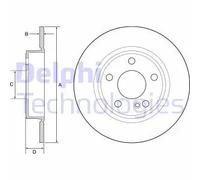 Delphi Dischi freno BG4555C – Posteriore, pieni, altamente carbonizzati – 2 pezzi