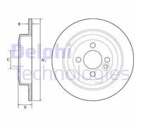 2x Disco freno pieno BG4560C DELPHI per MINI MINI MINI Roadster MINI Cabriolet