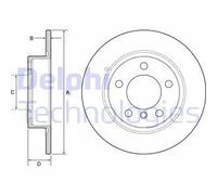 Delphi Disco freno BG4561C Kit coppia posteriore per MINI