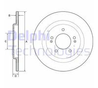 Delphi Disco freno BG4563C posteriore pieno per HYUNDAI i40 I (VF) 2012-2019 - 2 pezzi