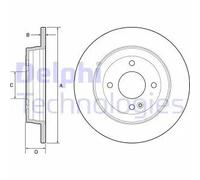 2x Disco freno pieno BG4564 DELPHI per KIA HYUNDAI