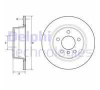 2x Disco freno pieno BG4649C DELPHI per BMW 1 2 Coupé 2 Cabriolet