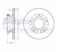 Delphi Disco freno BG4673 posteriore pieno Ø288 mm Spessore 16 mm Kit 2 pezzi per Ford