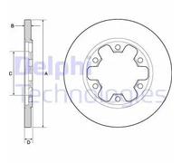 Dischi freno DELPHI BG4680C posteriore, pieno, 2 Pezzo