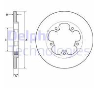 2x Disco freno pieno BG4681C DELPHI per FORD TRANSIT V363 Autobus