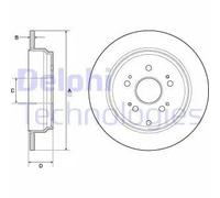 2x Disco freno pieno BG4694C DELPHI per HONDA CR-V III CR-V IV