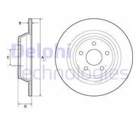 2x Disco freno pieno BG4703C DELPHI per FORD MONDEO V Hatchback MONDEO V Turnier