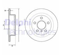2x Disco freno pieno BG4706C DELPHI per MINI MINI MINI Cabriolet