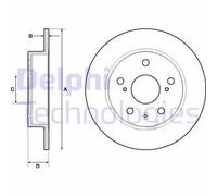 2x Disco freno pieno BG4709C DELPHI per SUZUKI SWIFT IV SX4 S-CROSS VITARA