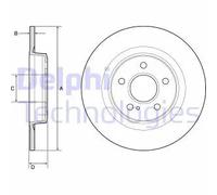 Delphi Disco freno BG4790C - Kit coppia posteriore per Mercedes-Benz SLK/SLC