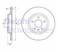 2x Disco freno pieno BG4800C DELPHI per AUDI A4 B9 A4 B9 Avant A5 Sportback Q5