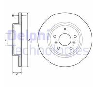 Discofreno BG4807C DELPHI per RENAULT NISSAN