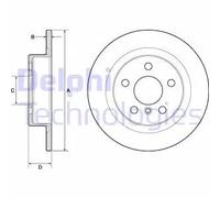 2x Disco freno pieno BG4812C DELPHI per BMW MINI