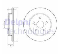 Delphi Disco freno BG4928C posteriore pieno Ø281 mm 2 pezzi